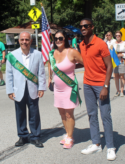 Dr. Wael Khoury, Mayor Justin Bibb and Grand Marshal Dominique Moceanu